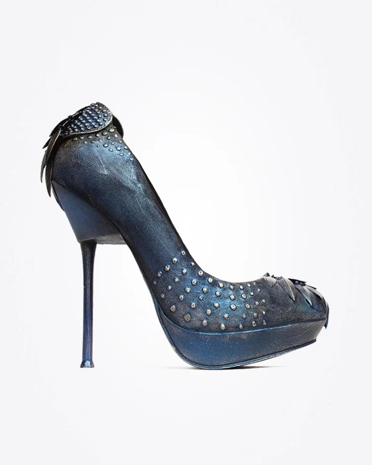 کفش پاشنه بلند آبی