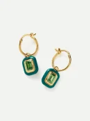 گوشواره زمرد پشت میخی