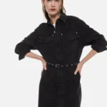 لباس جین میخ کوتاه - مشکی